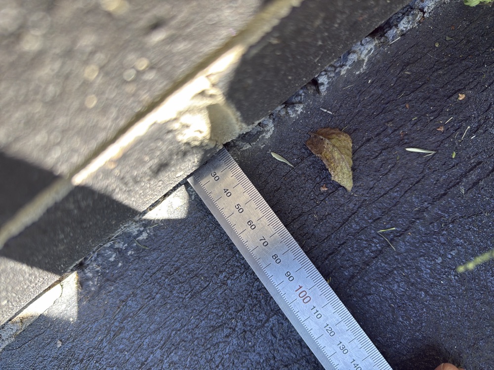 Brick overhang to masonry cladding, recorded on a pre-purchase inspection in Officer, 10 km from Pakenham East